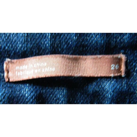 Pilcro Anthropologie Jeans Size 26 The Bow Boyfriend Distressed Dark Wash - Picture 10 of 12